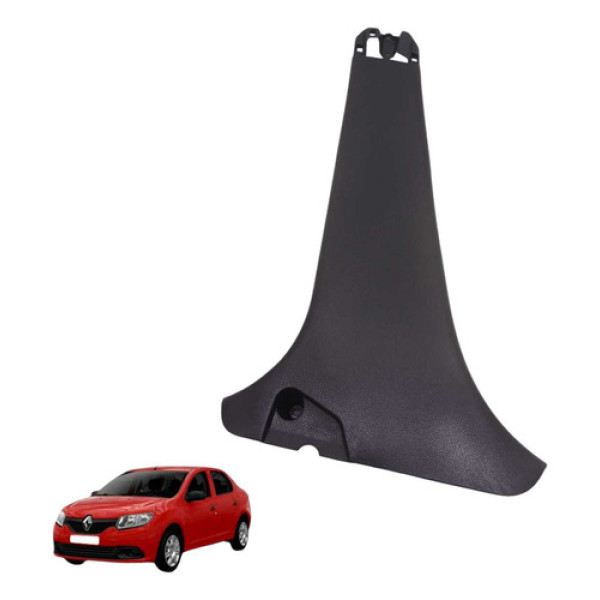 Moldura Central Esquerda Renault Logan 2015 2018 1.0