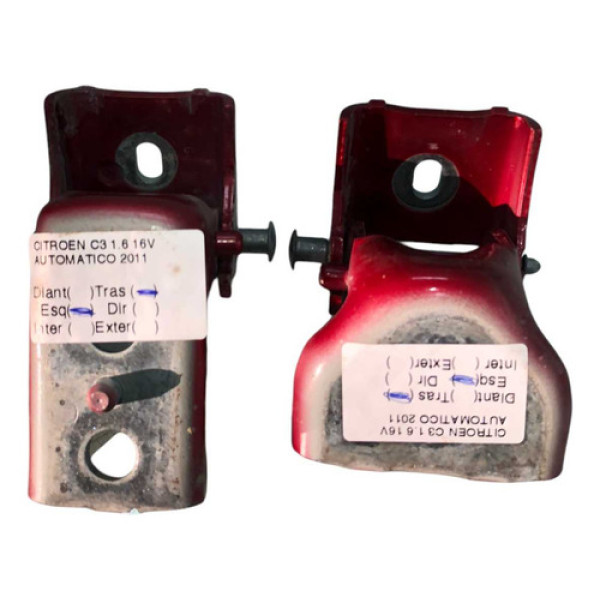  Par Dobradiça Traseira Esquerda Citroen C3 1.6 Flex 2010