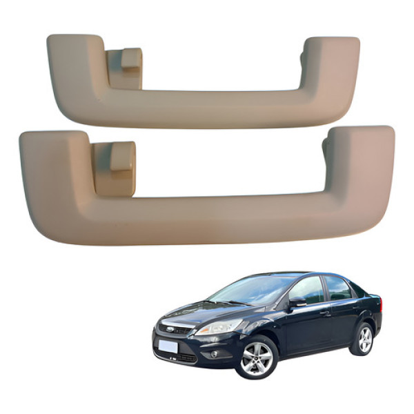 Alça Teto Pega Mão Par Ford Focus 2.0 2009 2010 2011 2012 Cinza