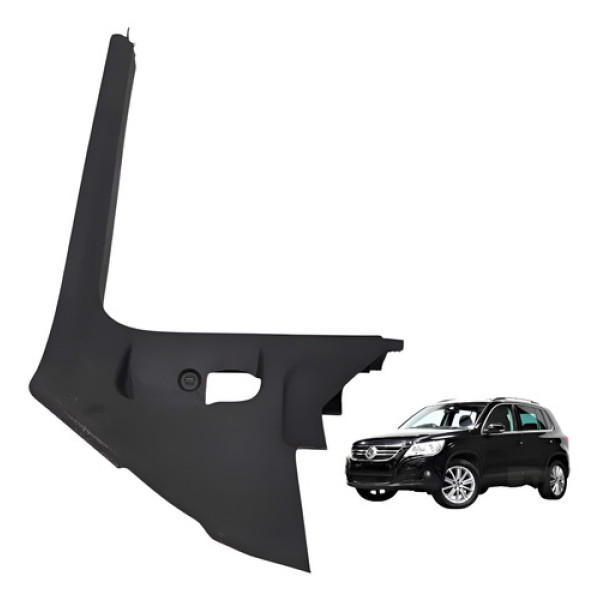 Acabamento Soleira Dianteira Esquerda Tiguan 2.0 Tsi 2010 Preto