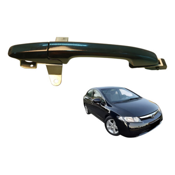 Maçaneta Externa Dianteira Direita Honda New Civic 2007 2011 Preto