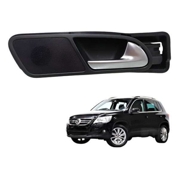 Maçaneta Interna Traseira Direita Tiguan 2.0 Tsi 2010 Preto Traseira