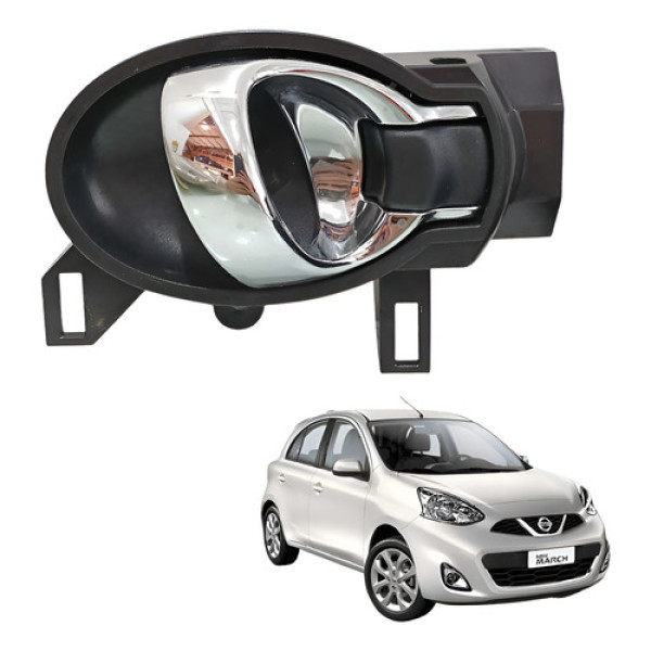  Maçaneta Interna Dianteira Direita March 1.0 3cc Sv 2016  Dianteira