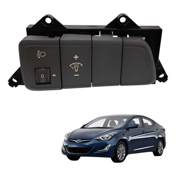 Comando Farol Milha Elantra 1.8 2012 2013 201007423 Preto