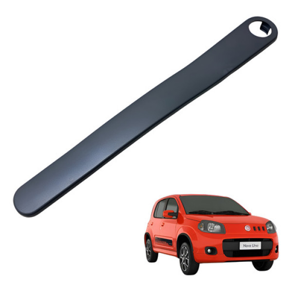 Acabamento Puxador Porta Dianteira Direita Uno 2013 2015 Cinza-escuro