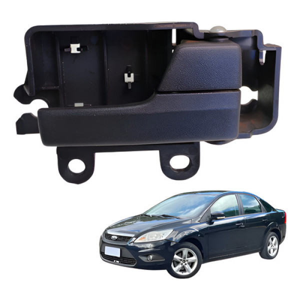 Maçaneta Interna Porta Traseira Direita Focus 2.0 2009 2012 Preto Traseira