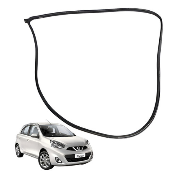 Borracha Porta Dianteira Esquerda March 1.0 3cc Sv 2016  Preto