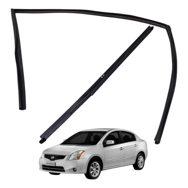 Canaleta Vidro Pestana Dianteira Direta Kit Sentra 2011 2012