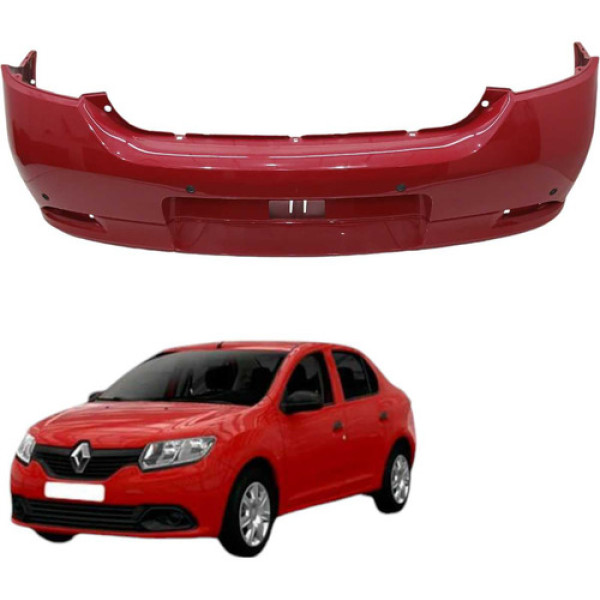 Parachoque Traseiro Renault Logan 2015 2018 1.0 3cc