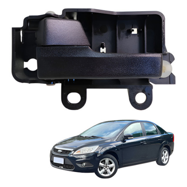 Maçaneta Interna Porta Traseira Esquerda Focus 2.0 2009 2012 Preto Traseira