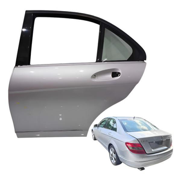 Porta Traseira Esquerda C200 Kompressor 1.8 2009  Esquerdo Prata