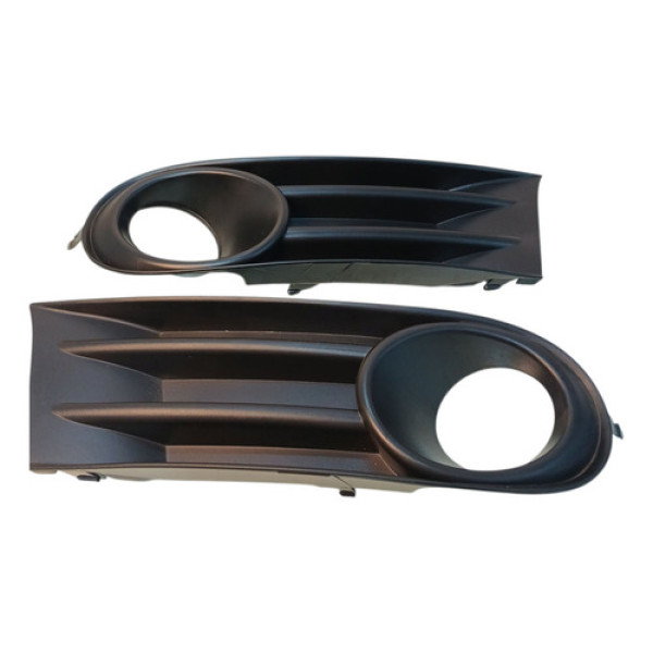 Grade Farol Auxiliar Par Volkswagen Gol G5 2009 2010 Preto Ambos Lados