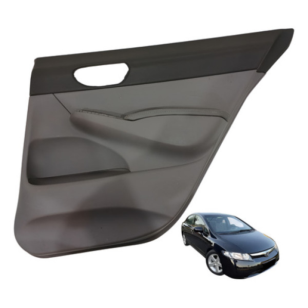 Forro Porta Traseira Direita Honda Civic Lxs 2007 2011 Prateado