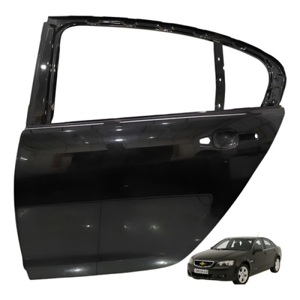 Porta Traseira Esquerda Omega Cd 3.6 2008 2009 2010 Esquerdo Preto