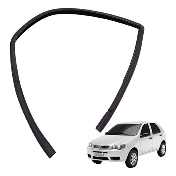 Borracha Canaleta Vidro Traseiro Esquerdo Palio 2008 2012 Preto