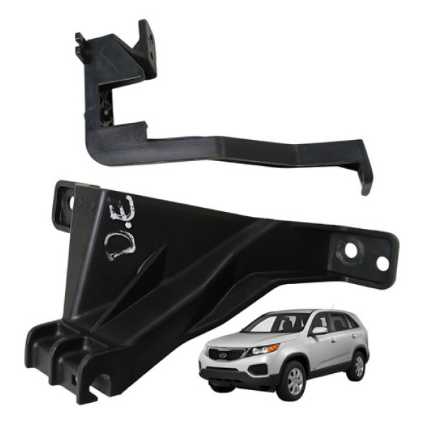 Suporte Moldura Farol Milha Esquerdo Sorento 2.4 Ex2 2012 Preto