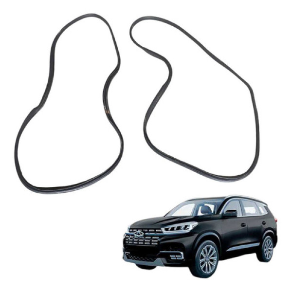 Par Borracha Porta Dianteira Chery Tiggo 8 2021 2024