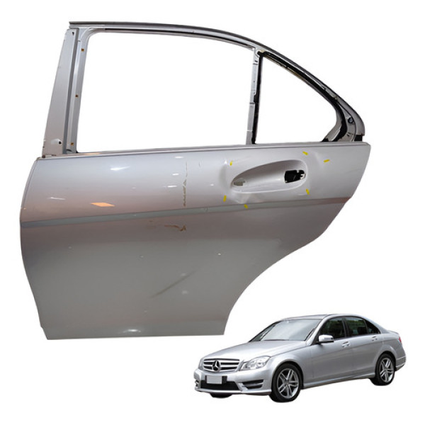 Porta Traseira Esquerda Mercedes C180 1.6 Turbo 2014 Esquerdo Não Especificado
