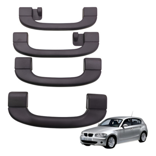 Alça Teto Pega Mão Kit Bmw 130i 3.0 2008 2009 Preto