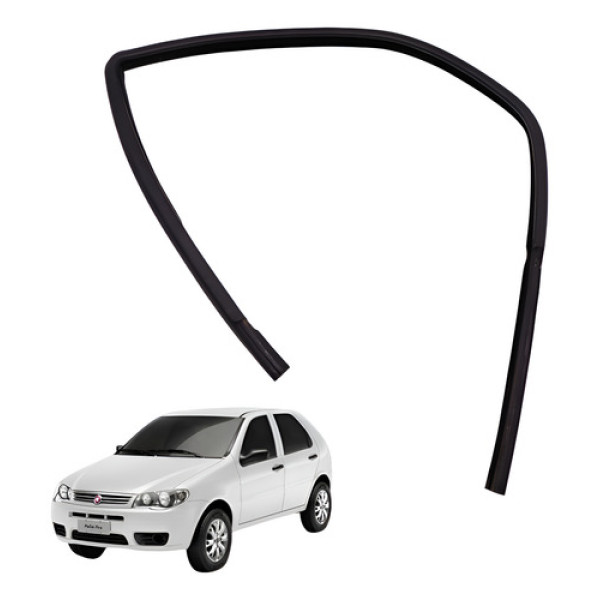 Borracha Canaleta Vidro Traseiro Direito Palio 2008 2012 Preto
