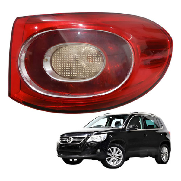 Lanterna Traseira Direita Tiguan 2.0 Tsi 2010 5n0945096h Direito/passageiro Vermelho