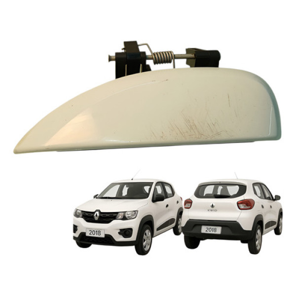 Maçaneta Externa Dianteira Esquerda Renault Kwid 2017 2022 Branco