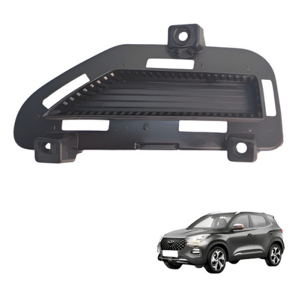 Grade Moldura Parachoque Traseiro Esquerdo Tiggo 1.4 2021 Preto