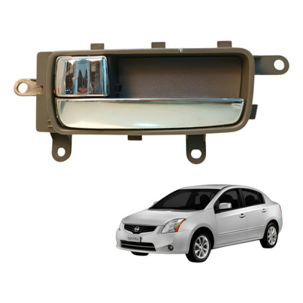Maçaneta Interna Traseira Esquerda Nissan Sentra 2011 2012 Cromado
