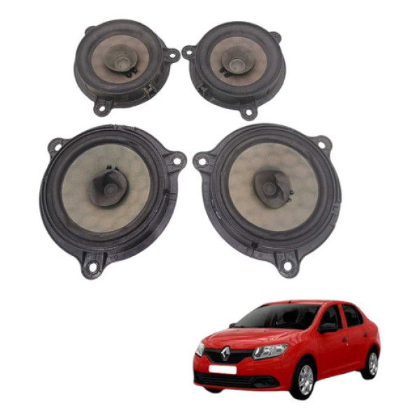 Kit Alto Falante Renault Logan 2015 2018 1.0 3cc