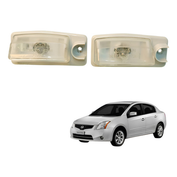 Luz Placa Traseira Par Nissan Sentra 2.0 2011 2012