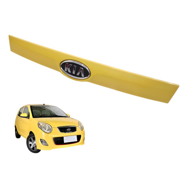  Moldura Aplique Luz Placa Picanto 2008 2010 1.0l Aut  Amarelo
