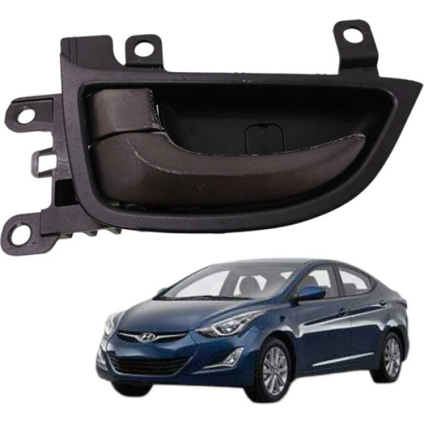Maçaneta Interna Dianteira Esquerda Elantra 1.8 2012 2013 Preto