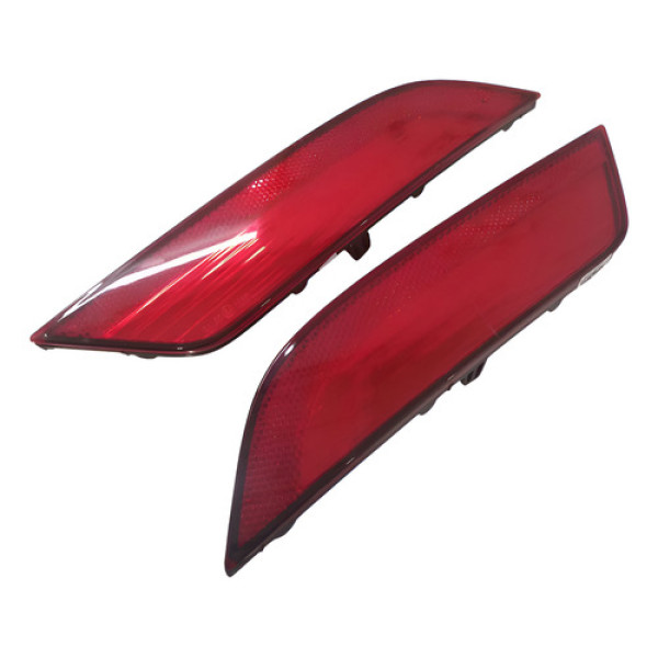 Par Refletor Olho Gato Traseiro Vw Fox 2013 2015 Vermelho