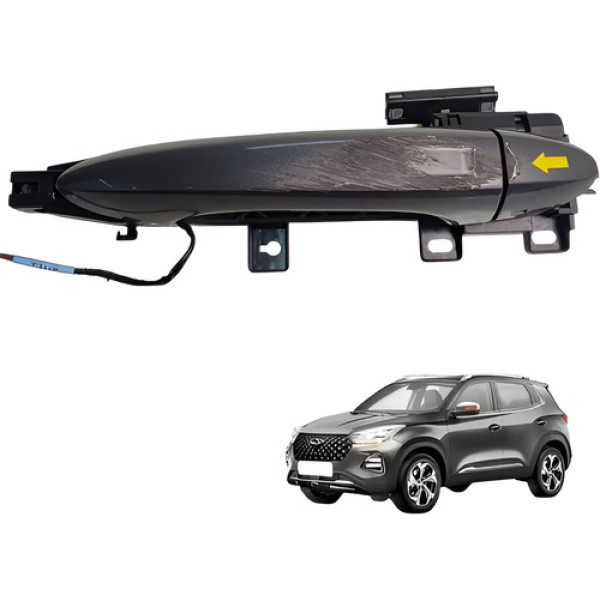 Maçaneta Porta Dianteira Esquerda Tiggo 5x 2021 1.5 Flex Cinza