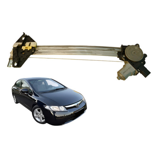 Maquina Vidro Traseira Esquerda Honda New Civic 2007 2011