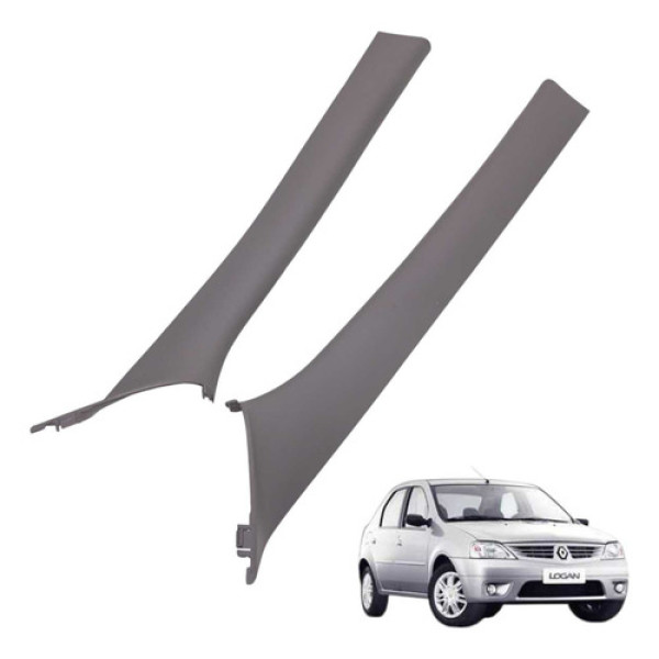Acabamento Moldura Coluna Parabrisa Par Logan 1.0 16v 2008