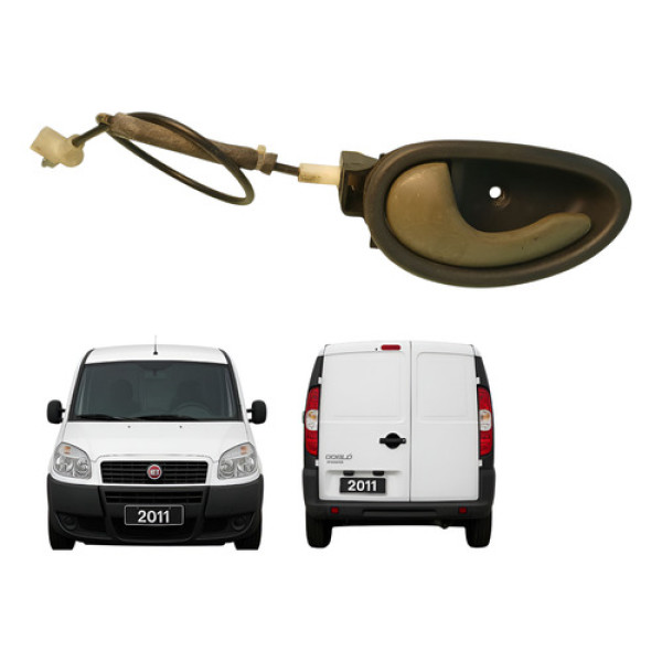 Maçaneta Interna Dianteira Esquerda Doblo Cargo 2011 2012 Bege