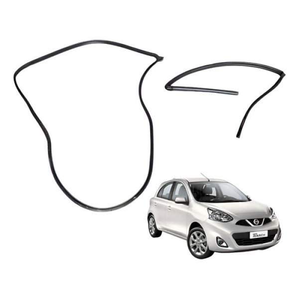 Borracha Canaleta Vedação Dianteira Direita March 1.0 2016  Preto