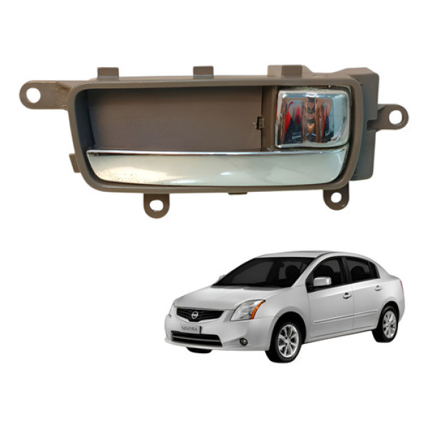 Maçaneta Interna Traseira Direita Nissan Sentra 2011 2012 Cromado