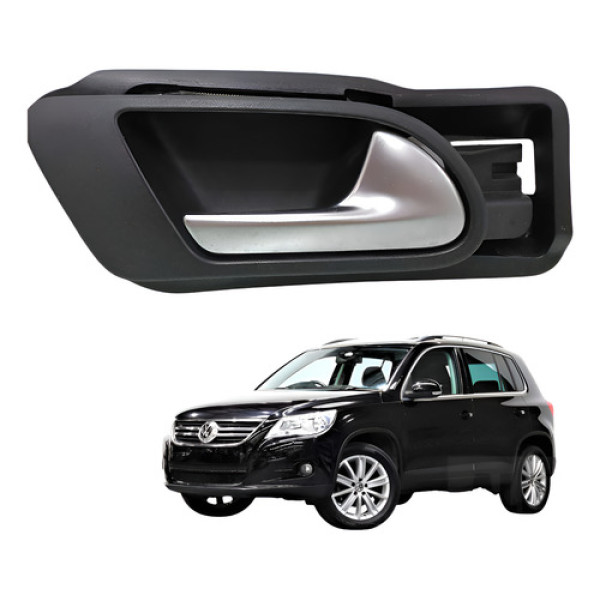 Maçaneta Interna Porta Dianteira Direita Tiguan 2.0 2010 Cinza Dianteira