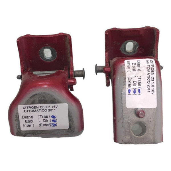  Par Dobradiça Traseira Direita Citroen C3 Exc 1.6 Flex 2010