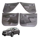 Forro Porta Jogo Chevrolet Cobalt 1.8 Ltz 2013 2014 Cinza-escuro