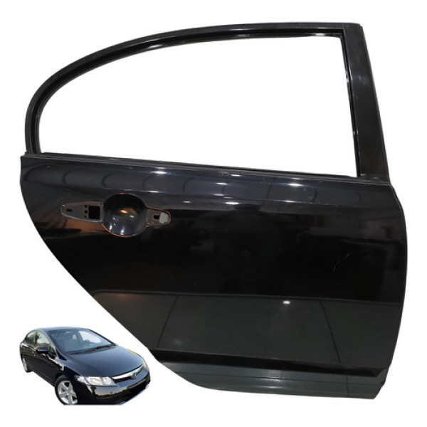 Porta Traseira Direita Honda Civic Lxs 2007 2011 Preto