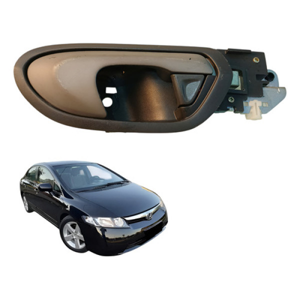 Maçaneta Interna  Traseira Direita Honda New Civic 2007 2011 Cinza