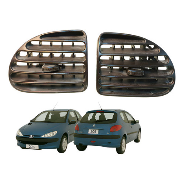 Difusor Ar Central Painel Par Peugeot 206 2000 2001