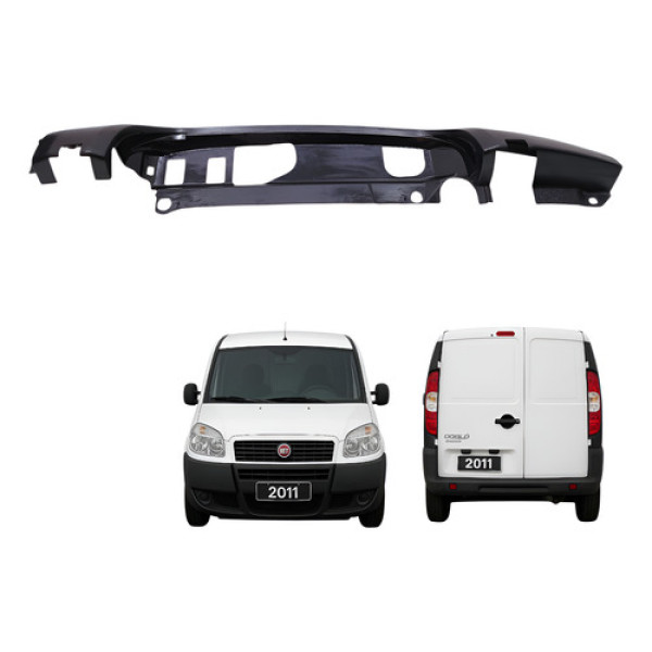 Moldura Lanterna Esquerda Fiat Doblo Cargo 1.4 2011 2012  Vermelho