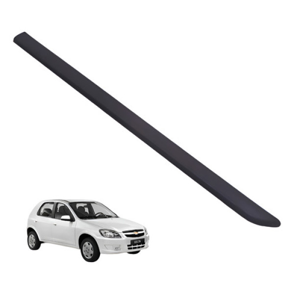 Friso Porta Dianteira Esquerda Gm Celta 2008 2012 Preto