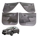 Forro Porta Jogo Chevrolet Cobalt 1.8 Ltz 2013 2014 Cinza-escuro