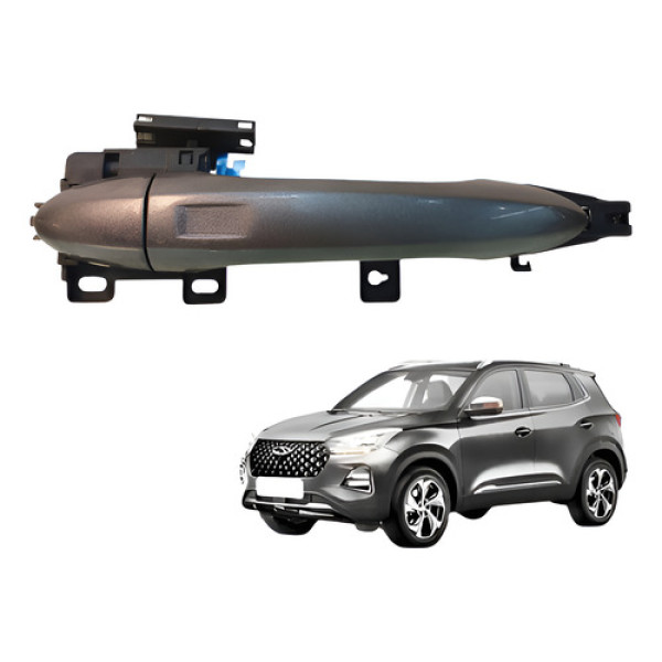 Maçaneta Externa Dianteira Direita Chery Tiggo 5x 2021 2024 Cinza Traseira