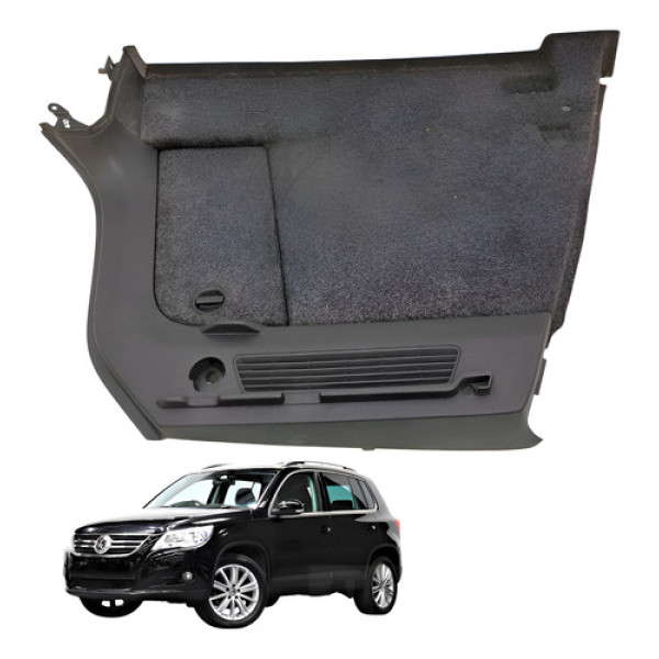 Forro Lateral Direito Porta Malas Tiguan 2.0 Tsi 2010 Preto
